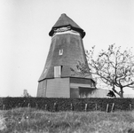 843262 Gezicht op de onttakelde stellingkorenmolen 'De Herder' (Willeskop 180) te Willeskop.N.B. De molen is in 1949 ...